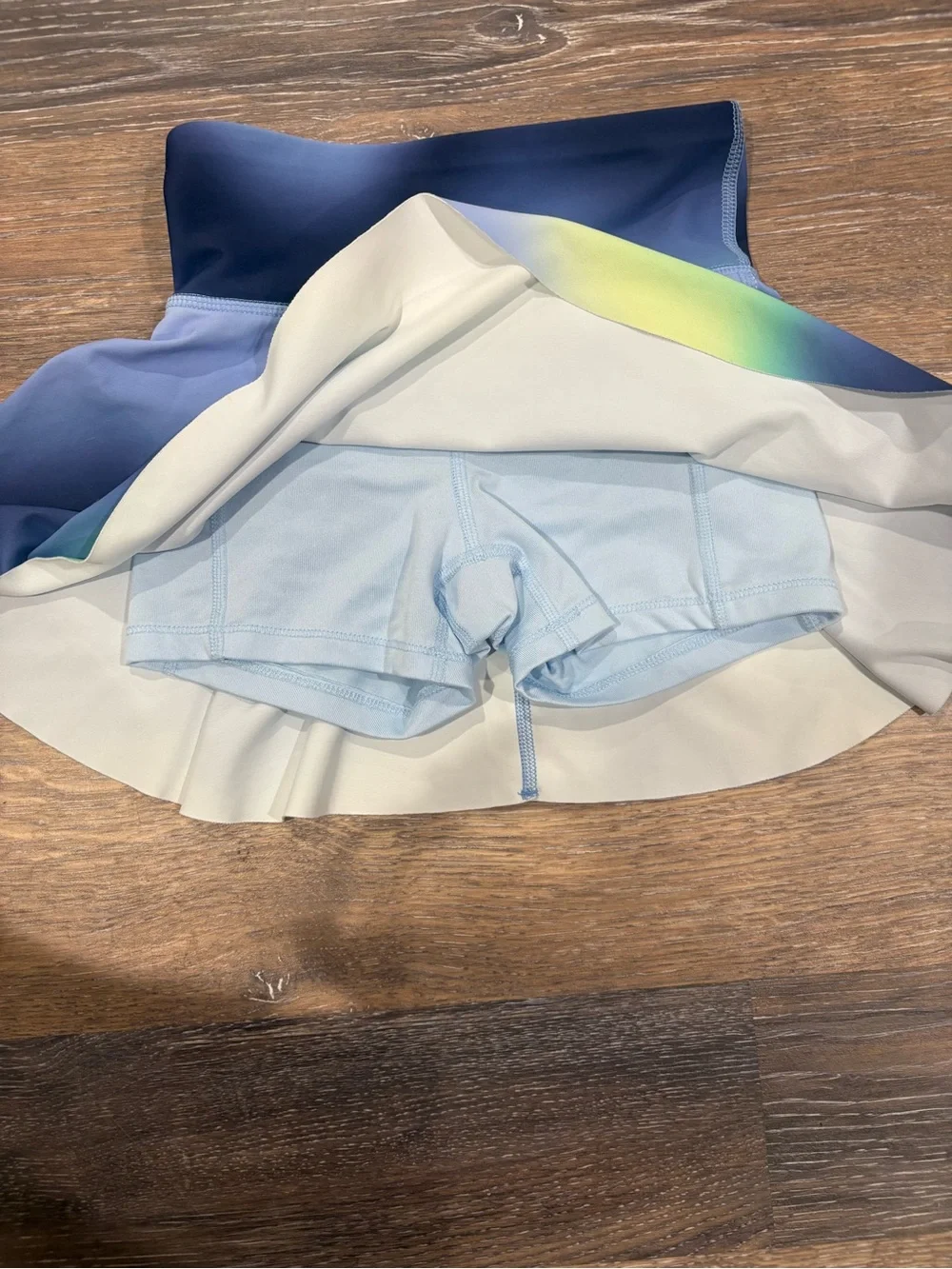 Old Navy Ombre Blue to Green Skater Skirt